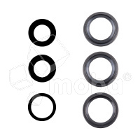 Стекло камеры для iPhone 16 Pro/16 Pro Max (комплект 3 шт.) Черный