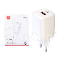 Сетевое зарядное устройство USB/Type-C XO L96 (30W, QС3.0, PD, 2 порта) Белый