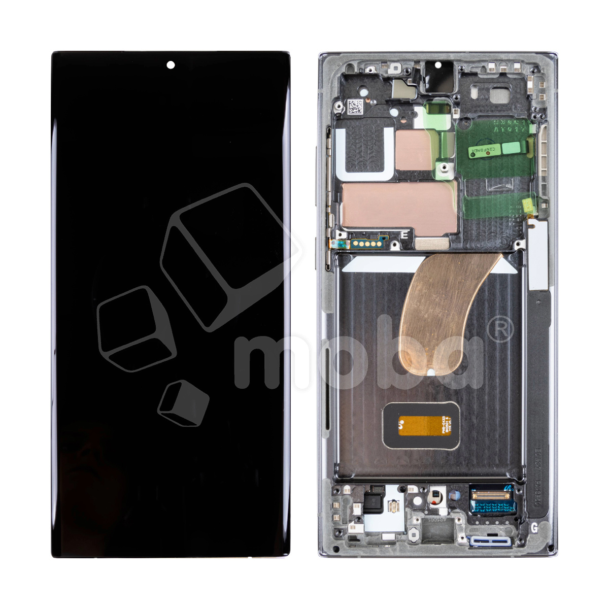 Дисплей для Samsung Galaxy S23 Ultra (S918B) модуль с рамкой Зеленый - Сервисный Оригинал
