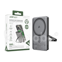Внешний Аккумулятор (Power Bank) Acefast M16 5000 mAh (18W, беспроводная зарядка MagSafe, Type-C) Черный