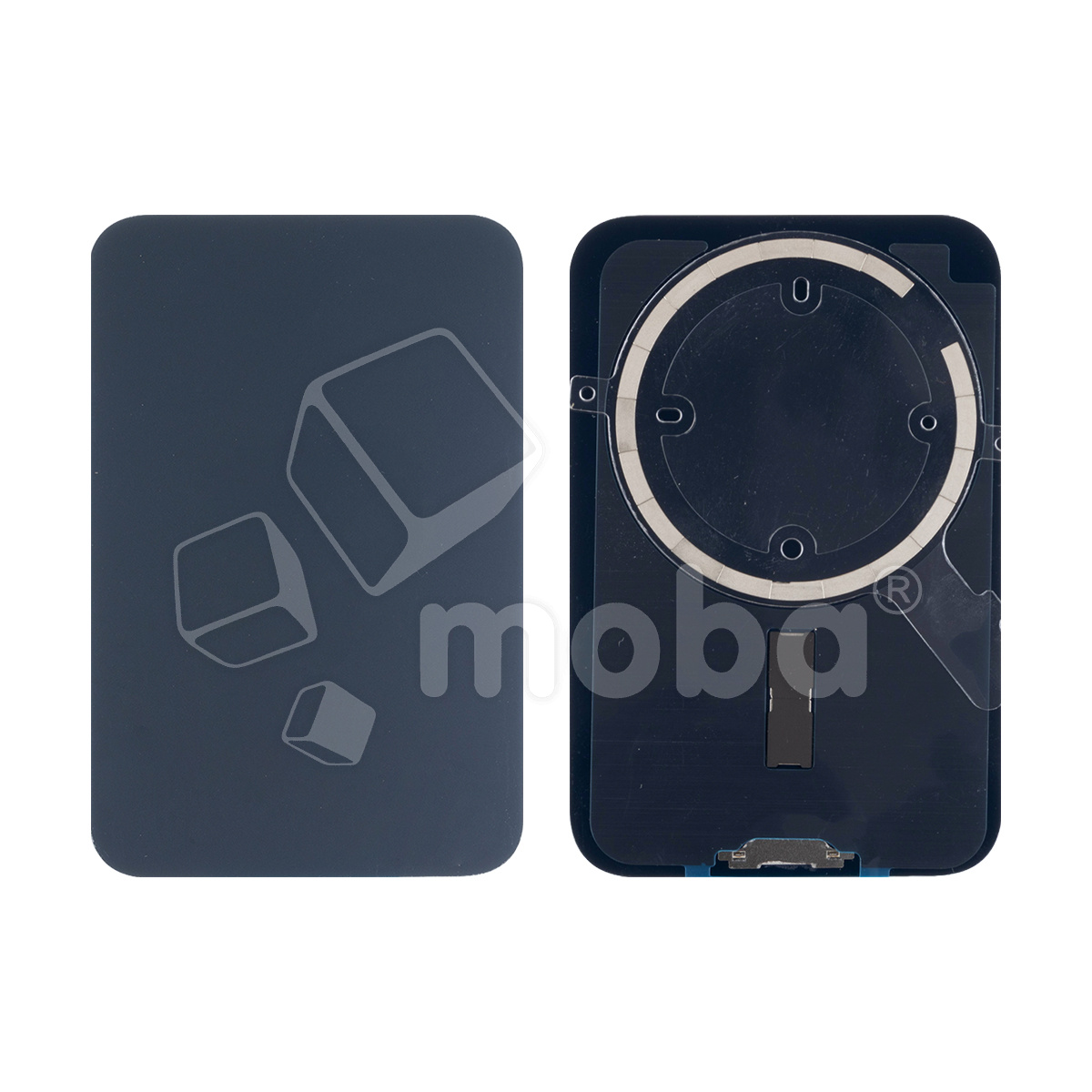 Задняя крышка для iPhone 17 Pro (A3523) Синий (стекло, монолит, MagSafe, логотип) - Премиум