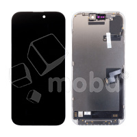 Дисплей для iPhone 16 Pro (A3293) в сборе с тачскрином Черный - (Soft OLED, Full HD, 120 Гц) (с верификацией = с привязкой без ошибки)