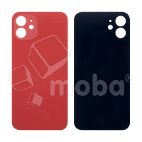 Задняя крышка для iPhone 12 (A2403) Красный (стекло, широкий вырез под камеру, логотип)