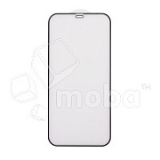 Защитное стекло "Матовое" для iPhone 12 Pro Max Черное (Закалённое, полное покрытие)