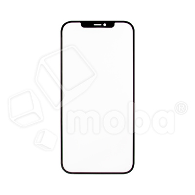 Стекло для переклейки iPhone 12 Pro Max в сборе с OCA пленкой Черный - OR (Mitsubishi)