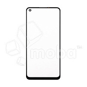 Стекло для переклейки Realme 8 4G/8 Pro (RMX3085/RMX3081) в сборе с OCA пленкой Черный - OR (Mitsubishi)