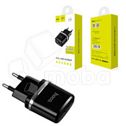 Сетевое зарядное устройство USB Hoco C12 (12W, 2 порта) Черный