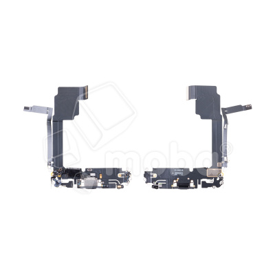 Шлейф для iPhone 15 Pro Max (A3106) на системный разъем/микрофон Черный - Премиум