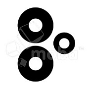 Стекло камеры для Xiaomi Poco X5 5G (22111317PG) (комплект 3 шт.) Черный