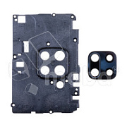 Стекло камеры для Xiaomi Redmi Note 9 (M2003J15SC/M2003J15SG) в сборе с рамкой Черный